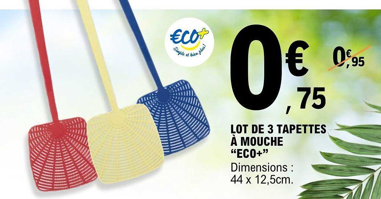 LOT DE 3 TAPETTES À MOUCHE “ECO+”
