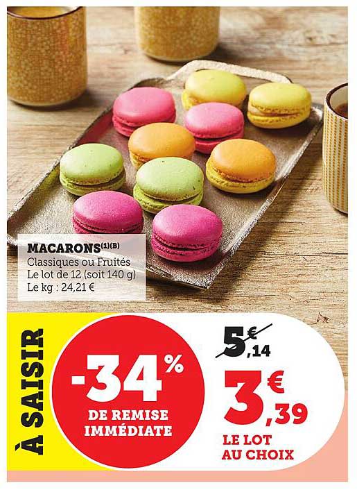 MACARONS (1/B) Classiques ou Fruités