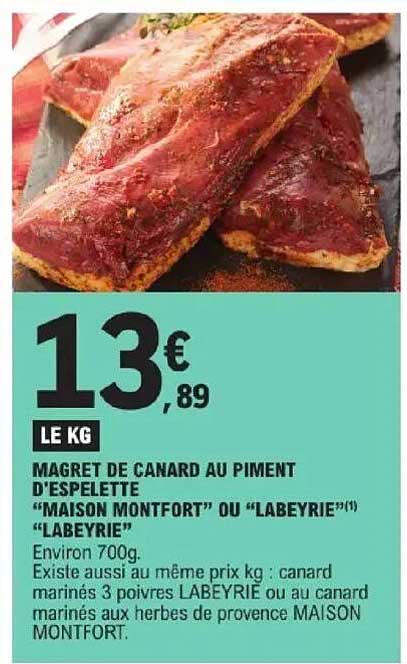 MAGRET DE CANARD AU PIMENT D'ESPELETTE