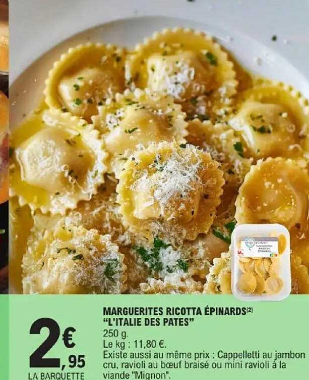 MARGUERITES RICOTTA ÉPINARDS "L'ITALIE DES PÂTES"
