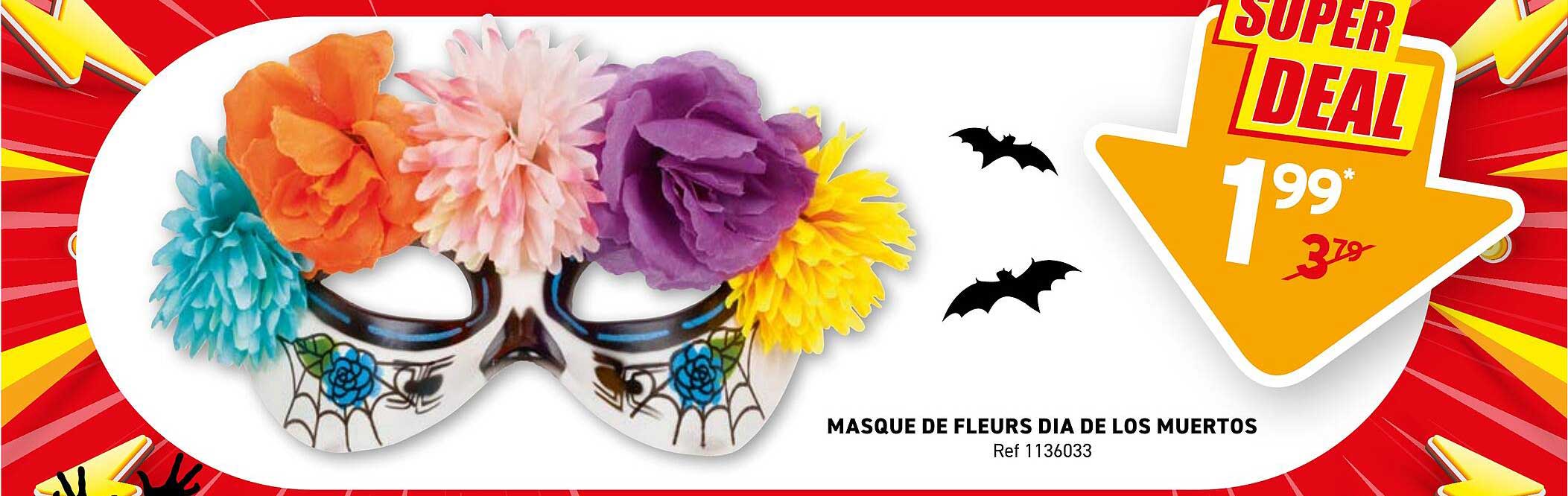 MASQUE DE FLEURS DIA DE LOS MUERTOS