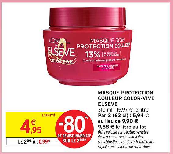 MASQUE PROTECTION COULEUR COLOR-VIVE ELSEVE