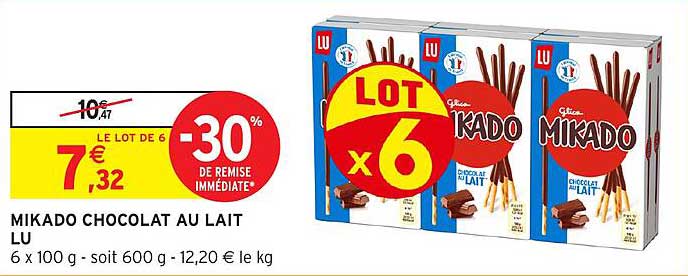 Mikado Chocolat au Lait LU
