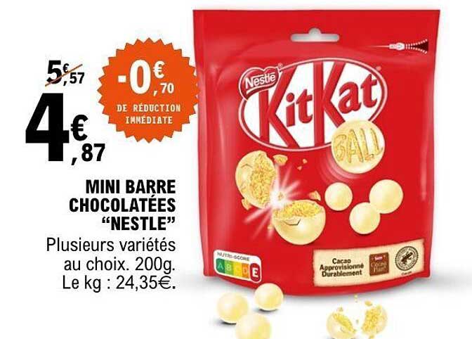 MINI BARRE CHOCOLATÉES “NESTLE”