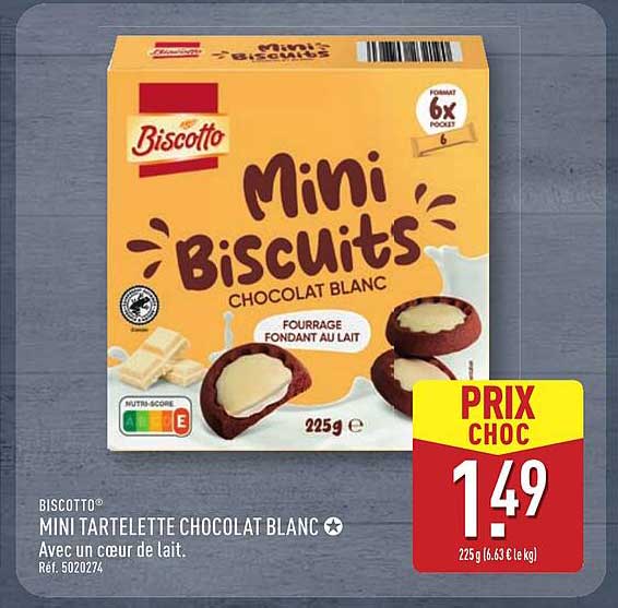 MINI BISCUITS CHOCOLAT BLANC