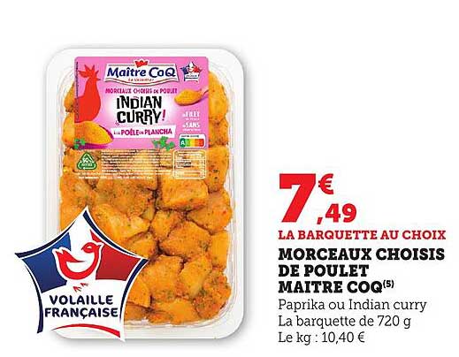 Morceaux choisis de poulet Maître Coq