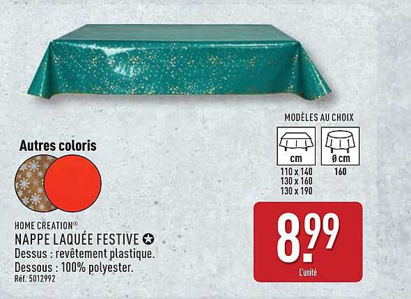 NAPPE LAQUÉE FESTIVE
