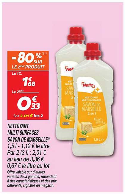 NETTOYANT MULTI SURFACES SAVON DE MARSEILLE