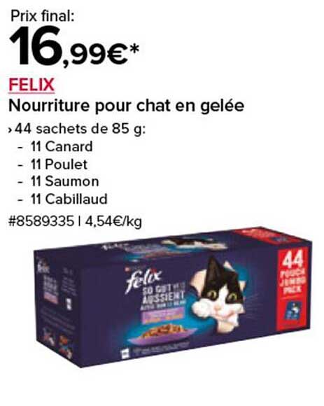 Nourriture pour chat en gelée
