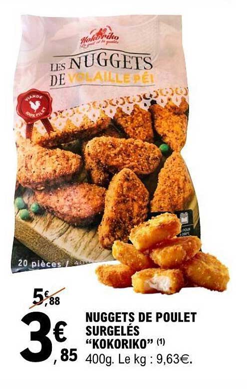 NUGGETS DE POULET SURGELÉS "KOKORIKO"