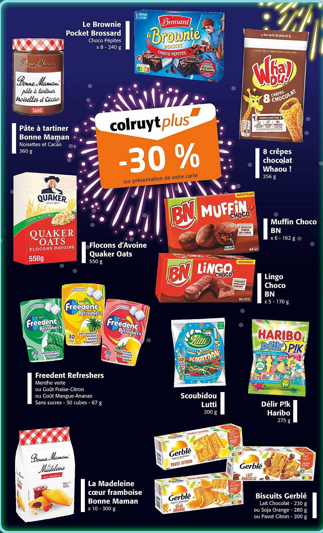Offre exceptionnelle sur une sélection de produits Colruyt