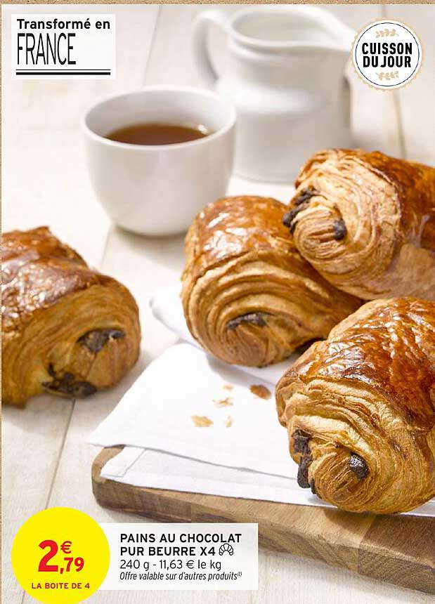 PAINS AU CHOCOLAT PUR BEURRE X4