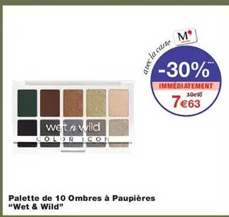 Palette de 10 Ombres à Paupières “Wet & Wild”