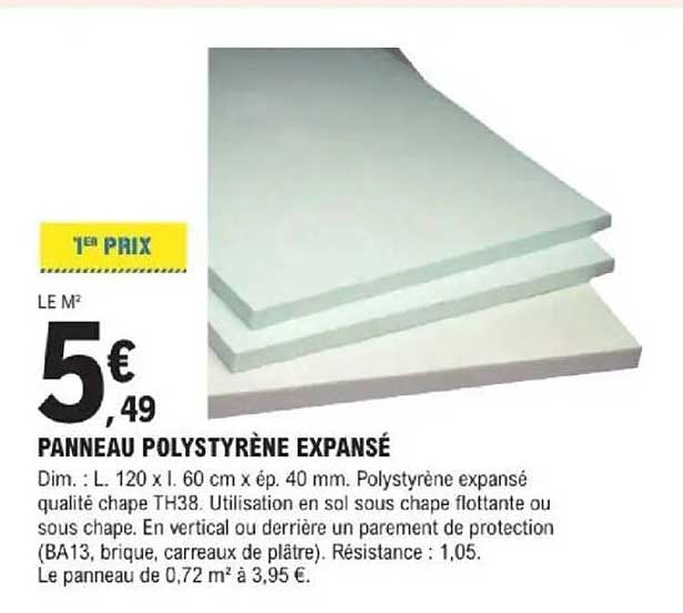 PANNEAU POLYSTYRÈNE EXPANSÉ