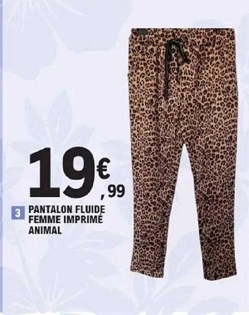PANTALON FLUIDE FEMME IMPRIMÉ ANIMAL