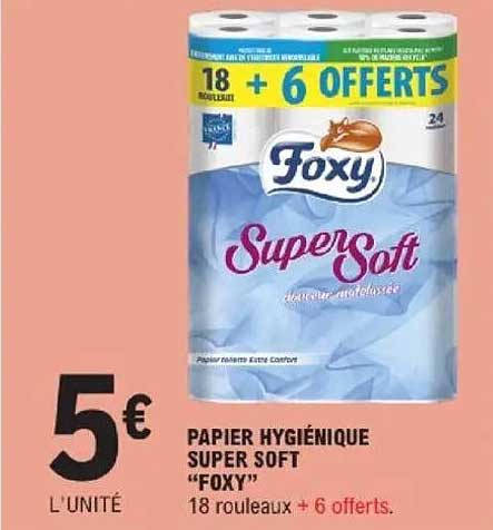 PAPIER HYGIÉNIQUE SUPER SOFT “FOXY”