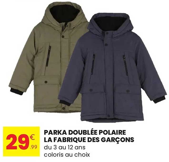PARKA DOUBLÉE POLAIRE LA FABRIQUE DES GARÇONS