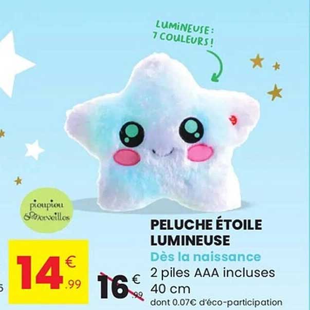 PELUCHE ÉTOILE LUMINEUSE