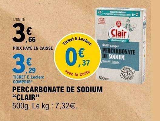 PERCARBONATE DE SODIUM "CLAIR"