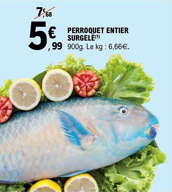 PERROQUET ENTIER SURGELÉ