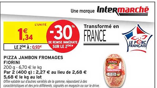 PIZZA JAMBON FROMAGES FIORINI