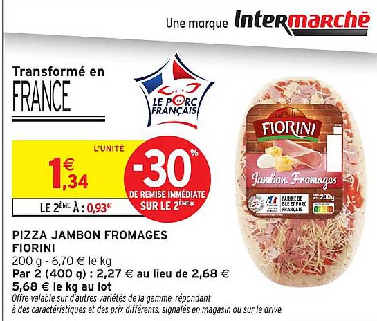 PIZZA JAMBON FROMAGES FIORINI