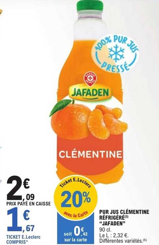 PUR JUS CLÉMENTINE RÉFRIGÉRÉ "JAFADEN"