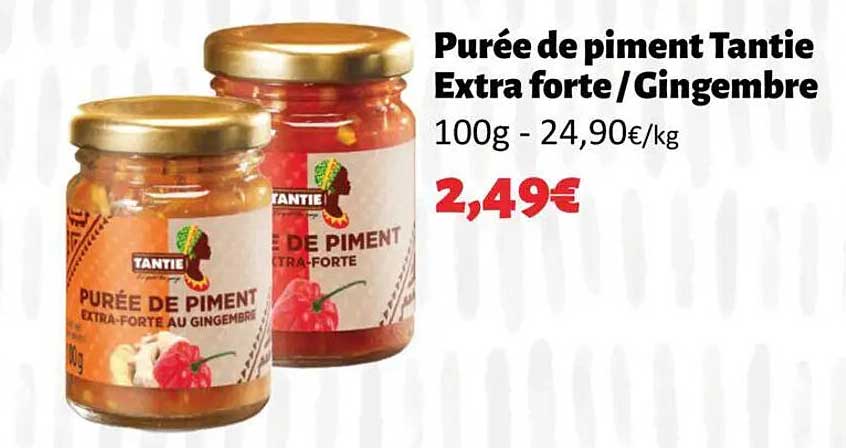 Purée de piment Tantie Extra forte/Gingembre