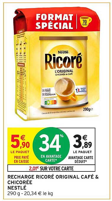 RECHARGE RICORÉ ORIGINAL CAFÉ & CHICORÉE NESTLÉ