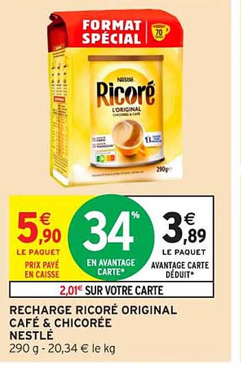 RECHARGE RICORÉ ORIGINAL CAFÉ & CHICORÉE