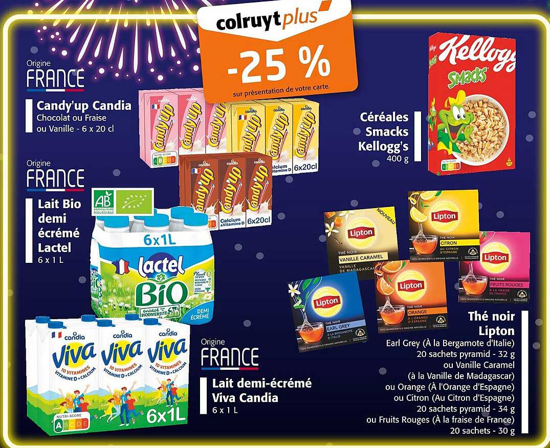 Réduction de 25 % sur une sélection de produits Colruyt