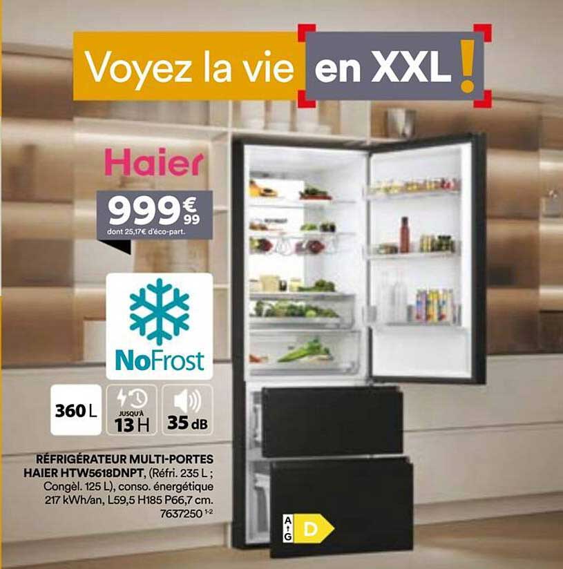 Réfrigérateur multi-portes HAIER HTW5618DRNPT