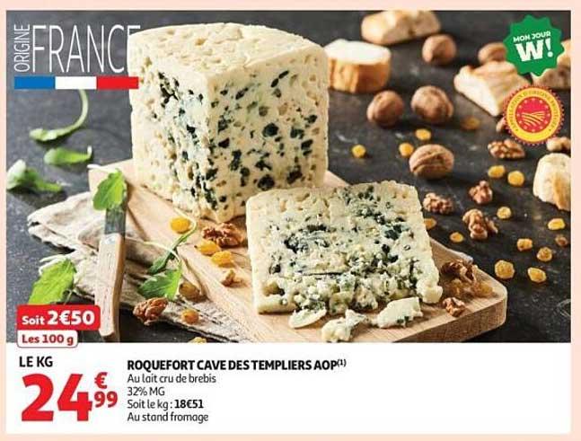 ROQUEFORT CAVE DES TEMPLIERS AOP