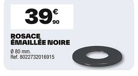ROSACE ÉMAILLÉE NOIRE
