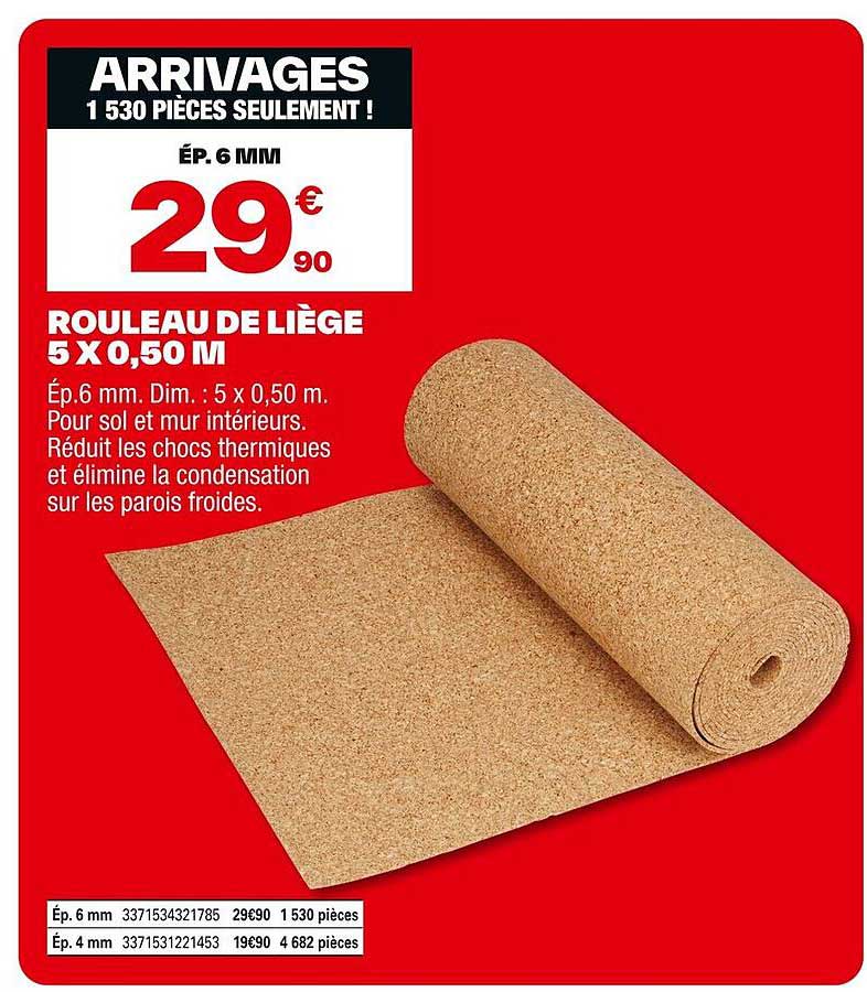 ROULEAU DE LIÈGE 5 X 0,50 M
