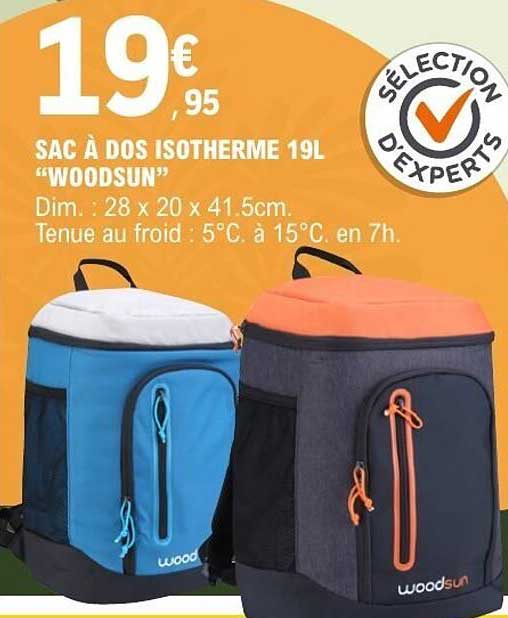 SAC À DOS ISOTHERME 19L "WOODSUN"