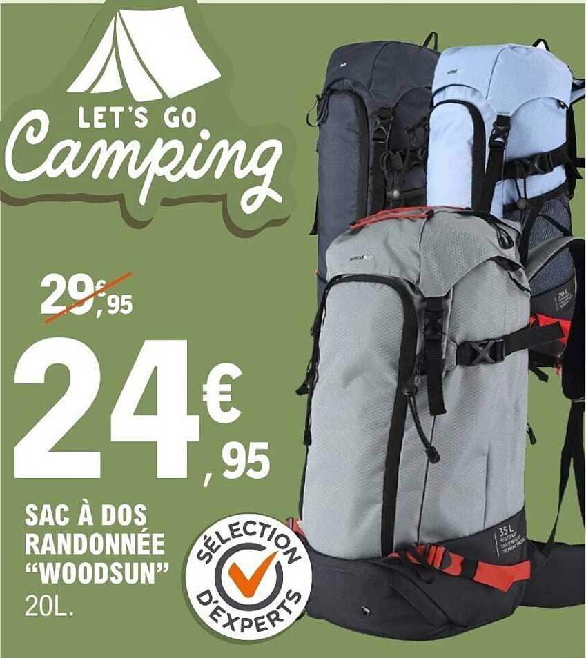 SAC À DOS RANDONNÉE “WOODSUN” 20L.