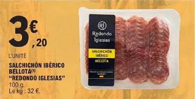 SALCHICHÓN IBÉRICO BELLOTA "REDONDO IGLESIAS"