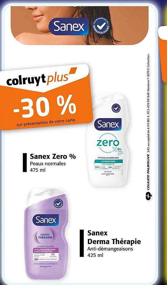 Sanex Zero % et Sanex Derma Thérapie