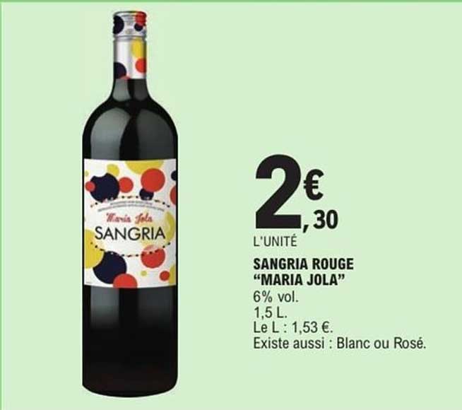 SANGRIA ROUGE "MARIA JOLA"