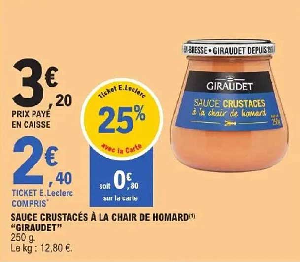 SAUCE CRUSTACÉS À LA CHAIR DE HOMARD "GIRAUDET"