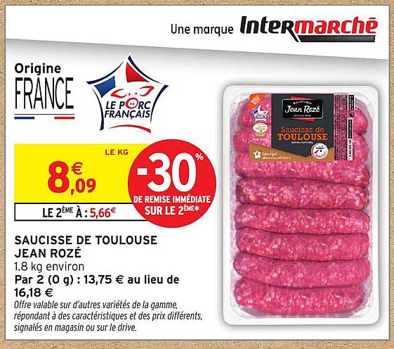 SAUCISSE DE TOULOUSE JEAN ROZÉ