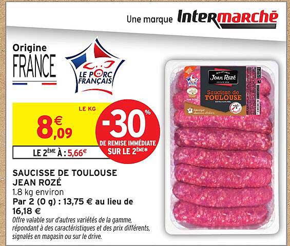 SAUCISSE DE TOULOUSE JEAN ROZÉ