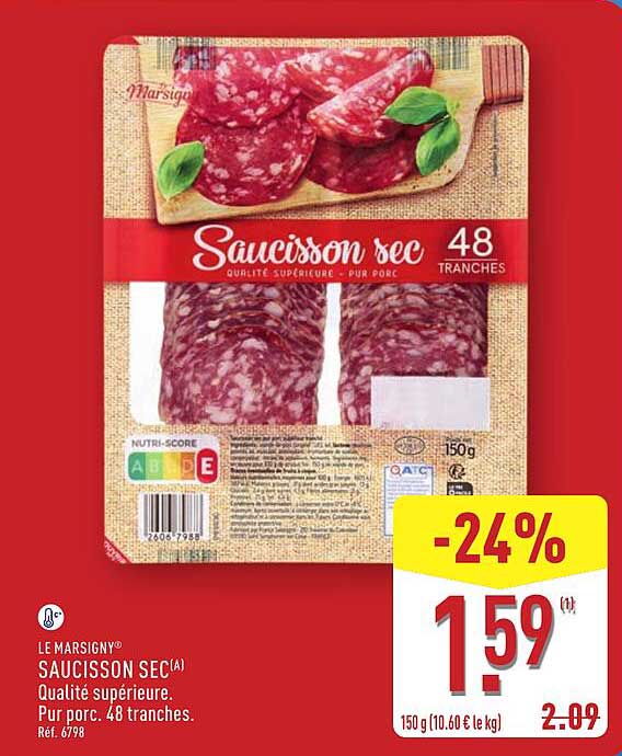 SAUCISSON SEC 48 TRANCHES