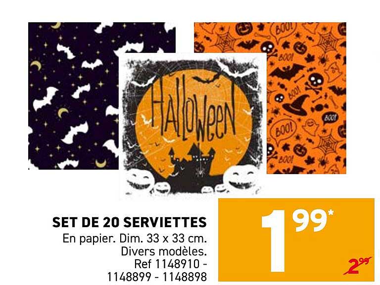 SET DE 20 SERVIETTES