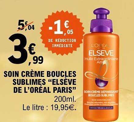 SOIN CRÈME BOUCLES SUBLIMES "ELSEVE DE L'ORÉAL PARIS"