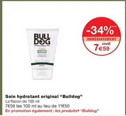 Soin hydratant original "Bulldog"