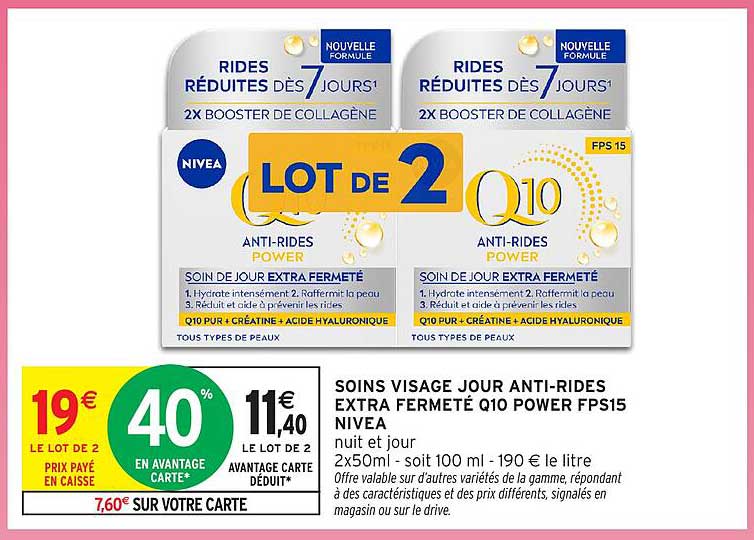 SOINS VISAGE JOUR ANTI-RIDES EXTRA FERMETÉ Q10 POWER FPS15 NIVEA