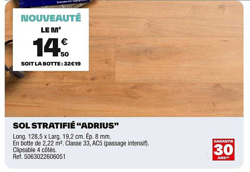 SOL STRATIFIÉ "ADRIUS"