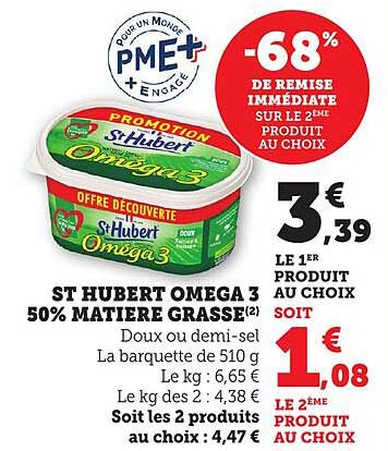 ST HUBERT OMEGA 3 50% MATIERE GRASSE